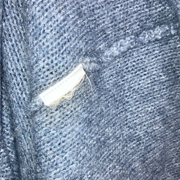 515. Abercrombie & fitch blue turtle neck split back tunic sweater - Picture 6 of 7